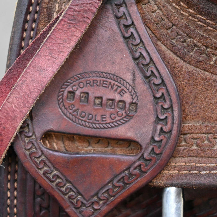 13" USED CORRIENTE TEAM ROPING SADDLE