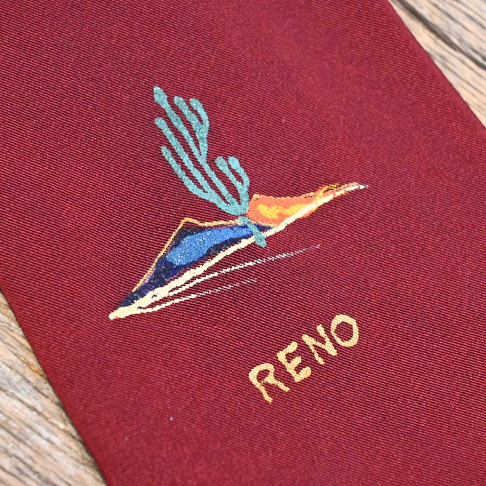 1950's Dark Red Hand Painted Tie Collectibles misc