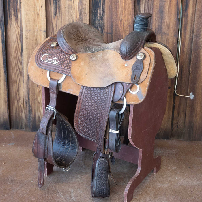 15" USED COATS TEAM ROPING SADDLE