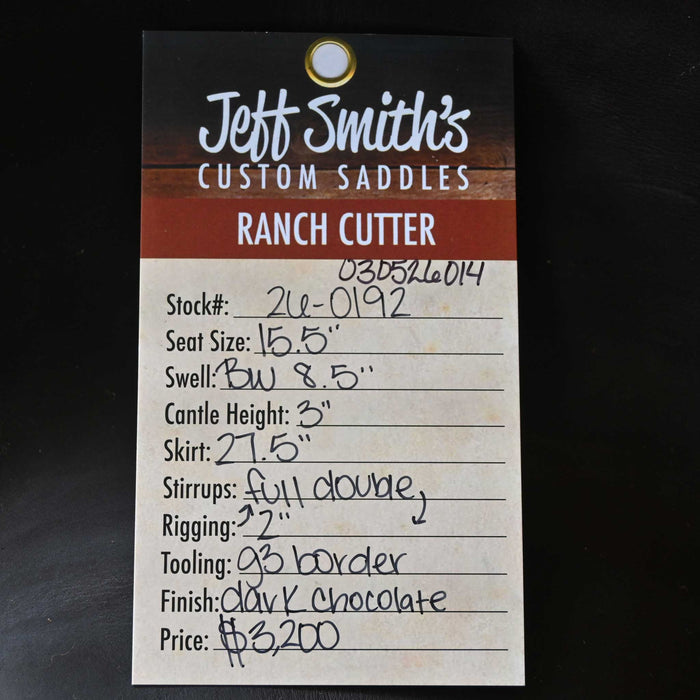 15.5" JEFF SMITH BUSTER WELCH RANCH CUTTER SADDLE Saddles - New Jeff Smith