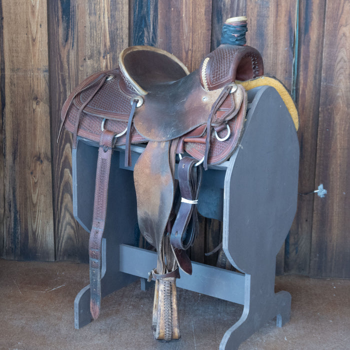 12.5" USED TESKEY'S JR RANCH ASSOCIATION SADDLE