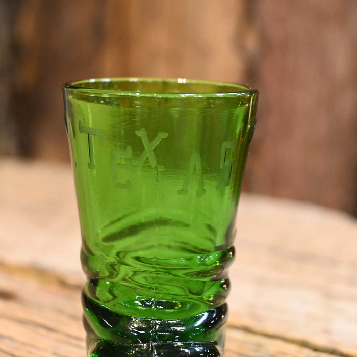 Vintage Green Glass Toothpick Holder