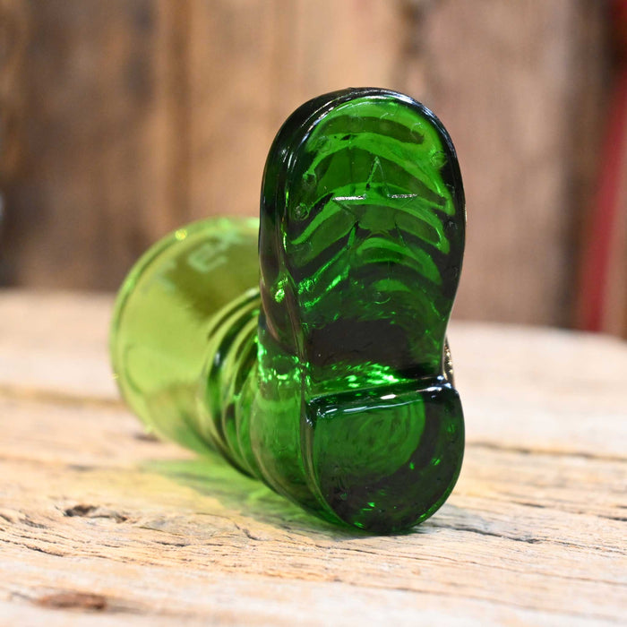 Vintage Green Glass Toothpick Holder