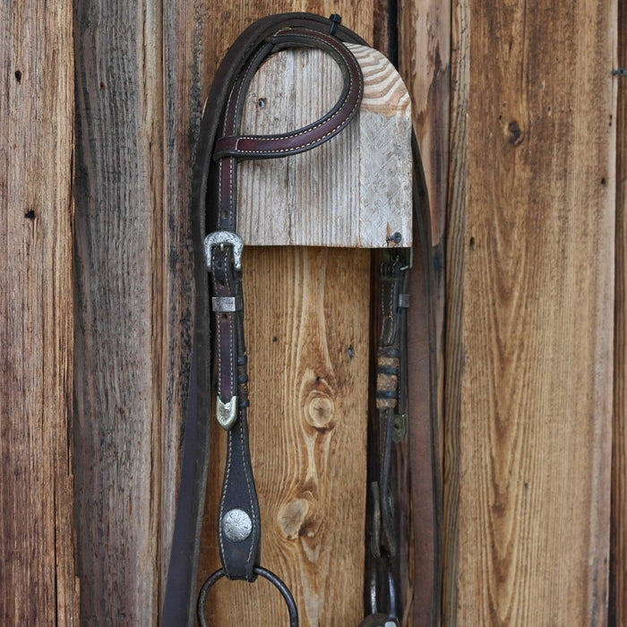 D-Ring Smooth Snaffle Bridle Rig w/Single Ear Headstall