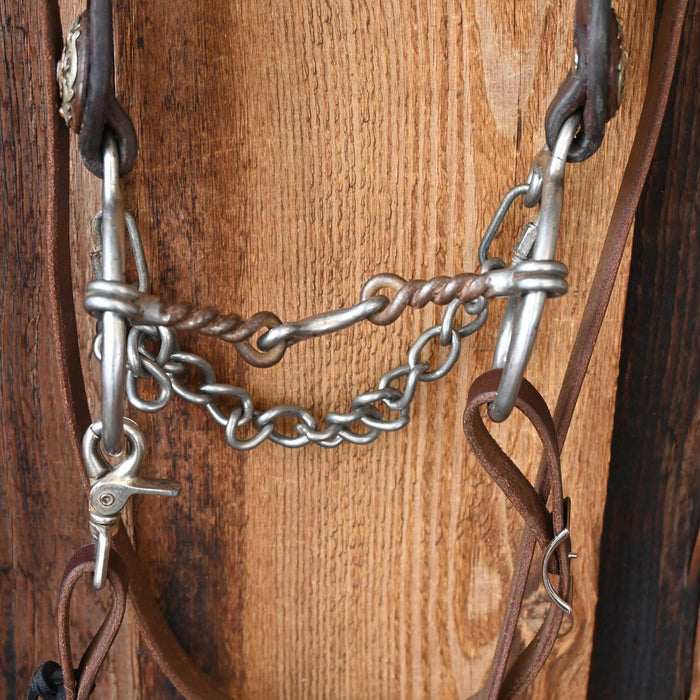 Twisted Wire Dogbone Bridle Rig w/Single Ear Headstall