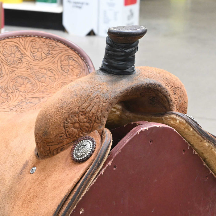 14" USED CACTUS TEAM ROPING SADDLE