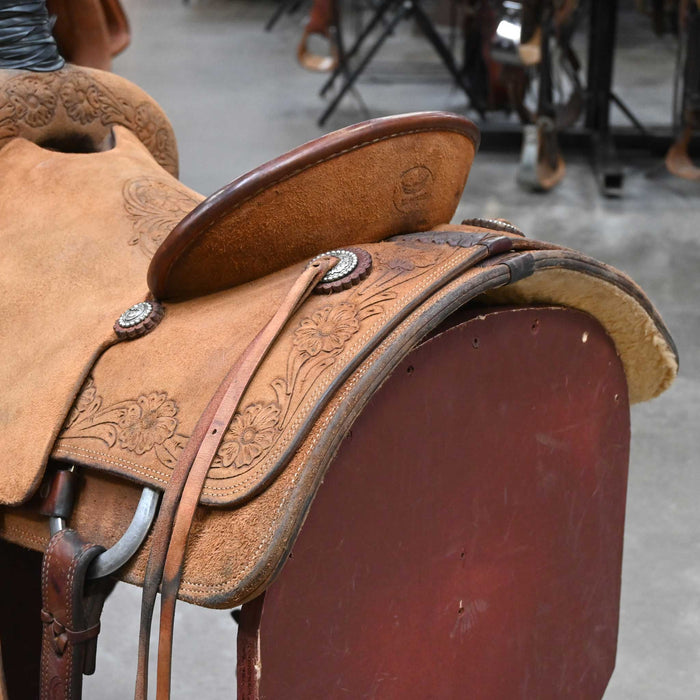 14" USED CACTUS TEAM ROPING SADDLE