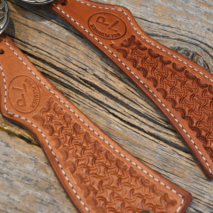 Handmade Bill Plummer Youth Spur Straps w/Kerry Kelley Buckles Tack - Spur Straps Bill Plummer