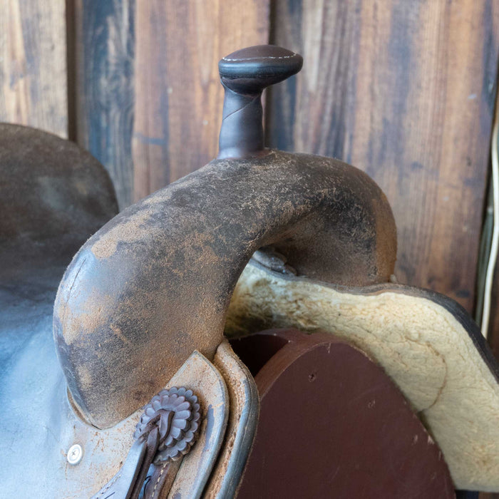 16.5" USED JEFF SMITH RANCH CUTTER SADDLE