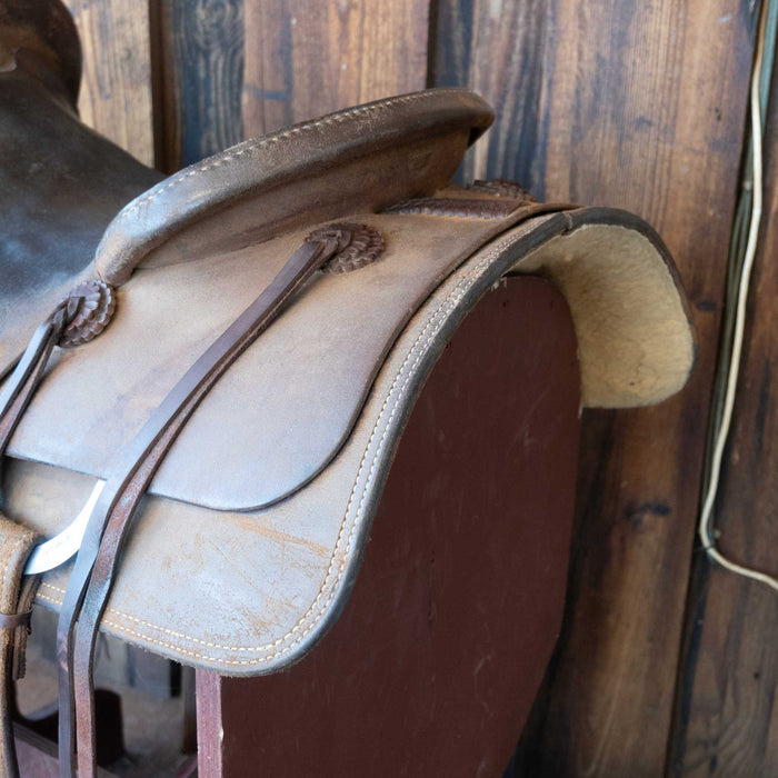16.5" USED JEFF SMITH RANCH CUTTER SADDLE