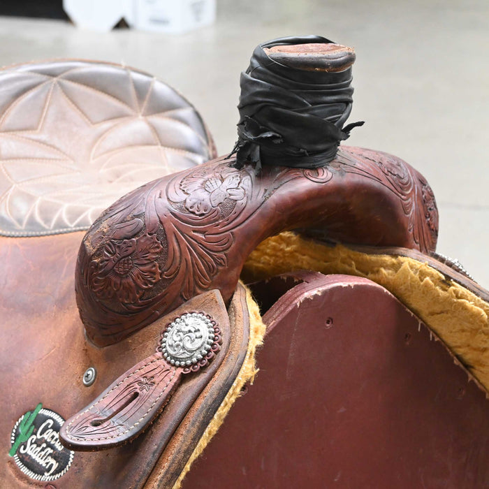 14.5" USED CACTUS TEAM ROPING SADDLE