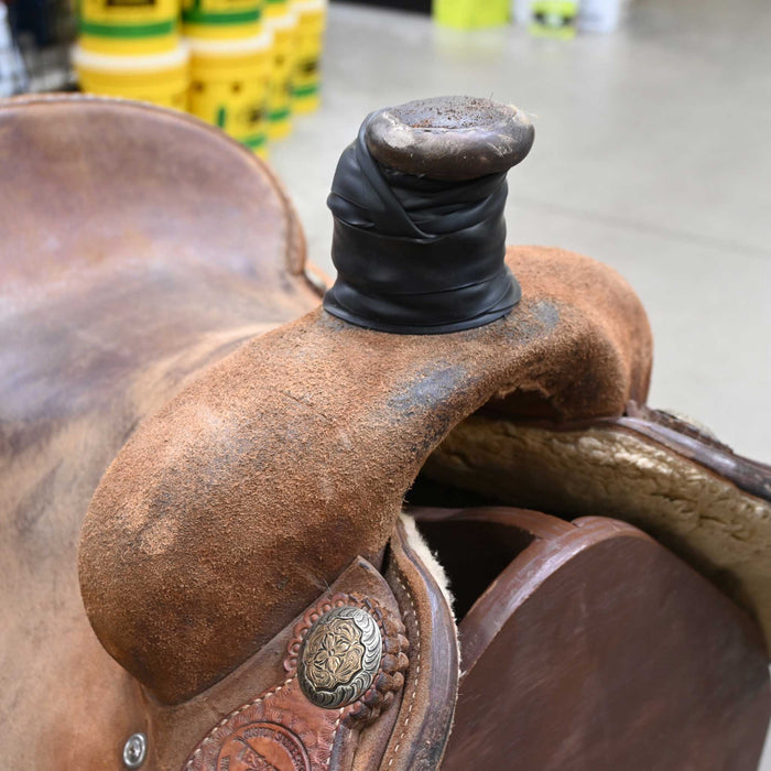 14.5" USED TESKEY'S TEAM ROPING SADDLE Saddles - Used Teskey's Saddlery