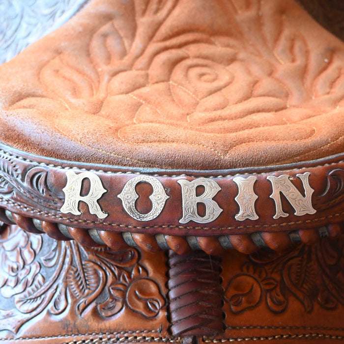 14.5" USED JUDD MILLER TEAM ROPING SADDLE Saddles - Used Judd Miller Custom Saddlery