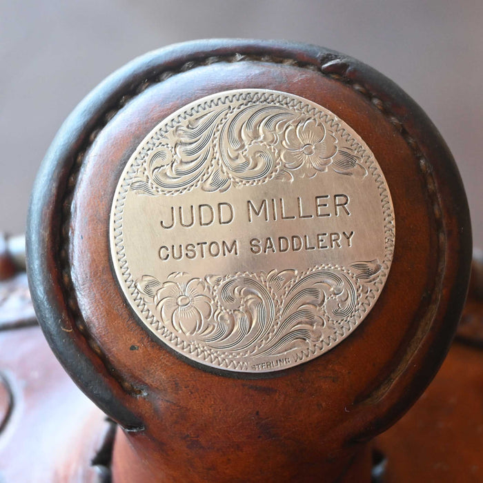 14.5" USED JUDD MILLER TEAM ROPING SADDLE Saddles - Used Judd Miller Custom Saddlery