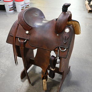 15" USED ALLEN RANCH RANCH CUTTER SADDLE Saddles Allen Ranch Saddle Shop