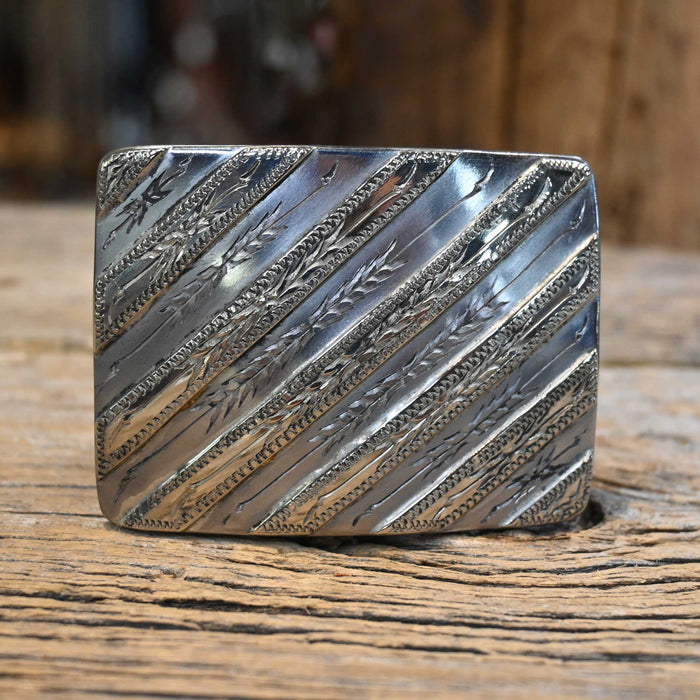 Kamphaus Seven Silver Mounted Bars Belt Buckle