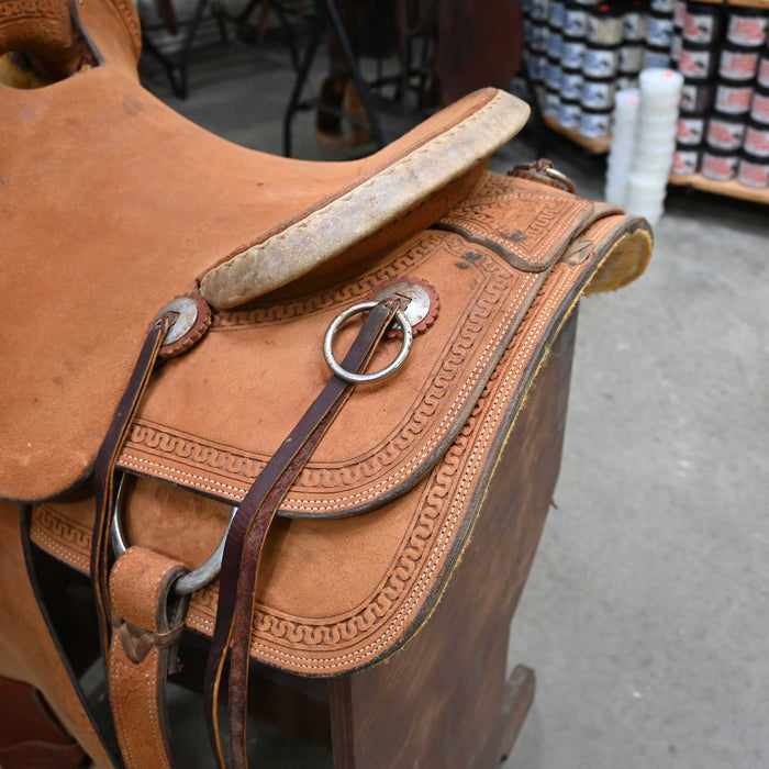 15.5" USED HENDERSON CUSTOM RANCH SADDLE Saddles - Used Henderson Custom Saddle