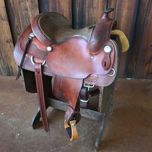 14.5" USED CRATES COW HORSE SADDLE Saddles Crates