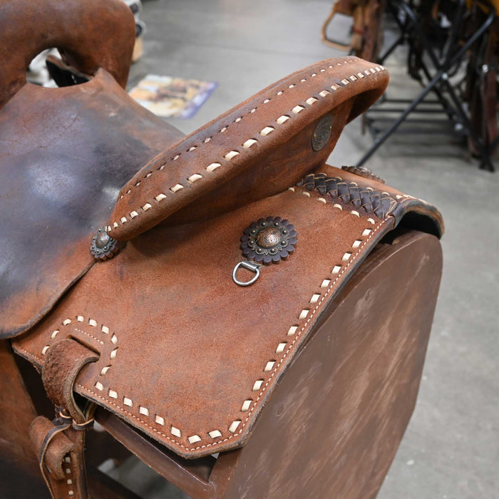 13" USED DOUBLE J THE LEGEND BARREL SADDLE Saddles - Used DOUBLE J SADDLERY