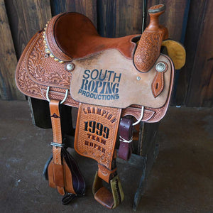 15" USED DALE MARTIN TEAM ROPING SADDLE Saddles Dale Martin   