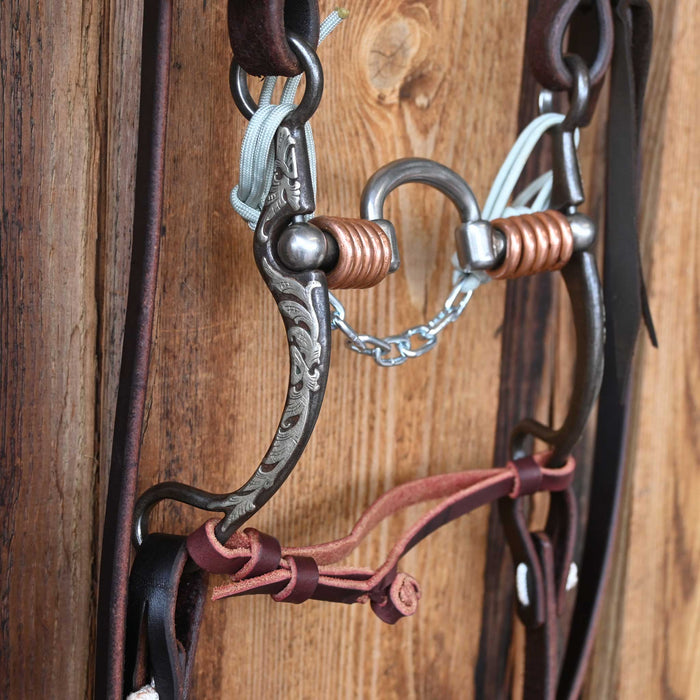 Kerry Kelley Silver Mounted 65 Milkman Correction Bridle Rig w/Split Ear Headstall Tack - Rigs Kerry Kelley