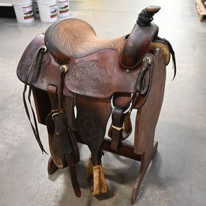 15" USED HARPER TEAM ROPING SADDLE Saddles Harper Saddlery