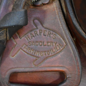 15" USED HARPER TEAM ROPING SADDLE Saddles Harper Saddlery