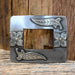 Turtle Jones Silver Mounted Floral Belt Buckle ACCESSORIES - Additional Accessories - Buckles Turtle Jones