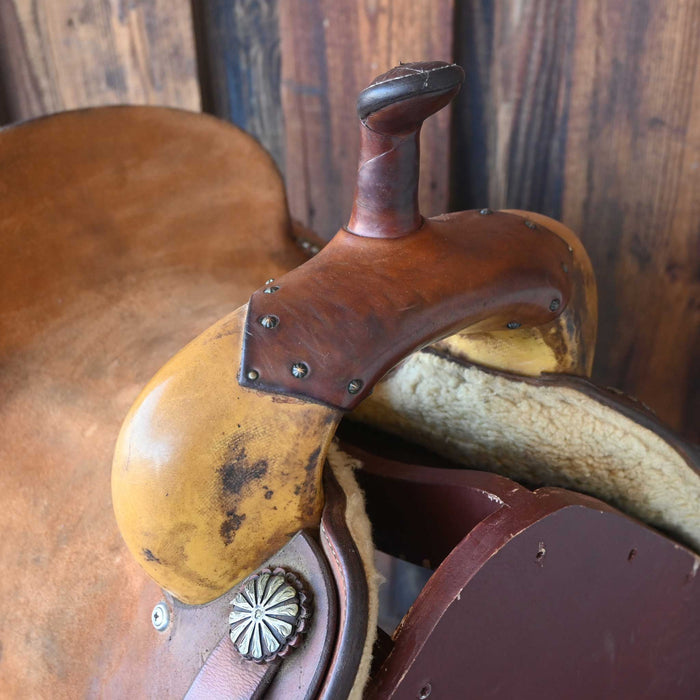 14" USED ROO HIDE BARREL SADDLE