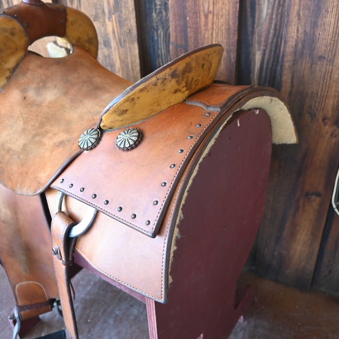 14" USED ROO HIDE BARREL SADDLE