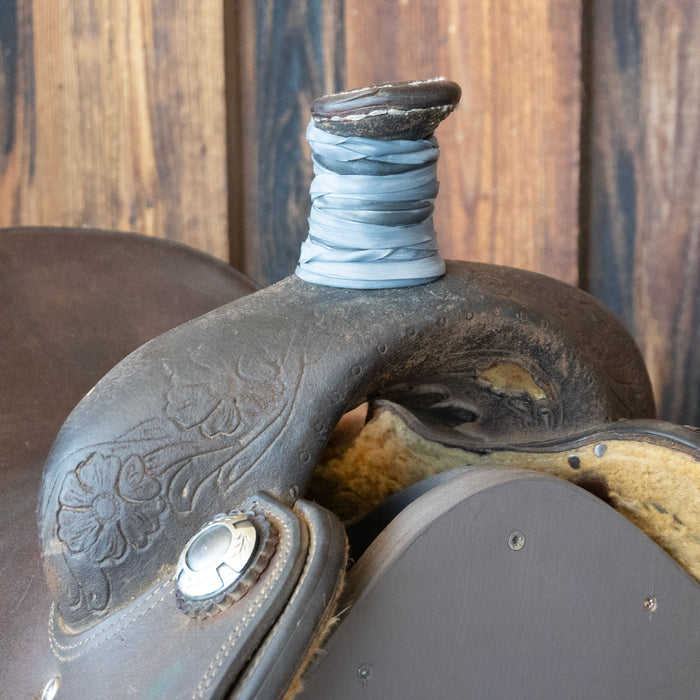 14" USED CACTUS RELENTLESS TEAM ROPING SADDLE