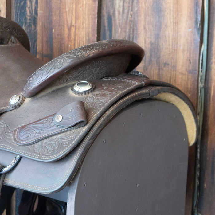 14" USED CACTUS RELENTLESS TEAM ROPING SADDLE