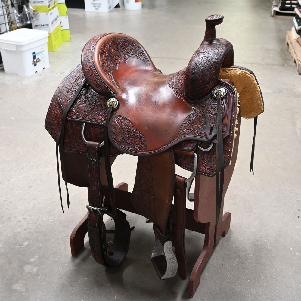 14.5" USED R. RUELAS WOODY TAYLOR RANCH CUTTING SADDLE