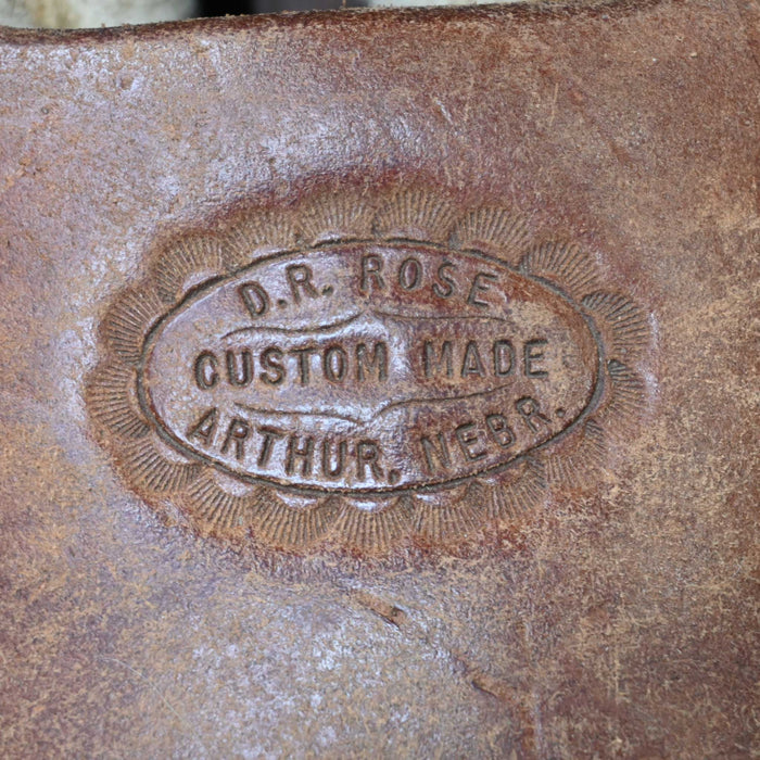 15.5" USED DR.ROSE TEAM ROPING SADDLE
