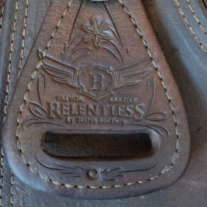 14" USED CACTUS RELENTLESS TEAM ROPING SADDLE