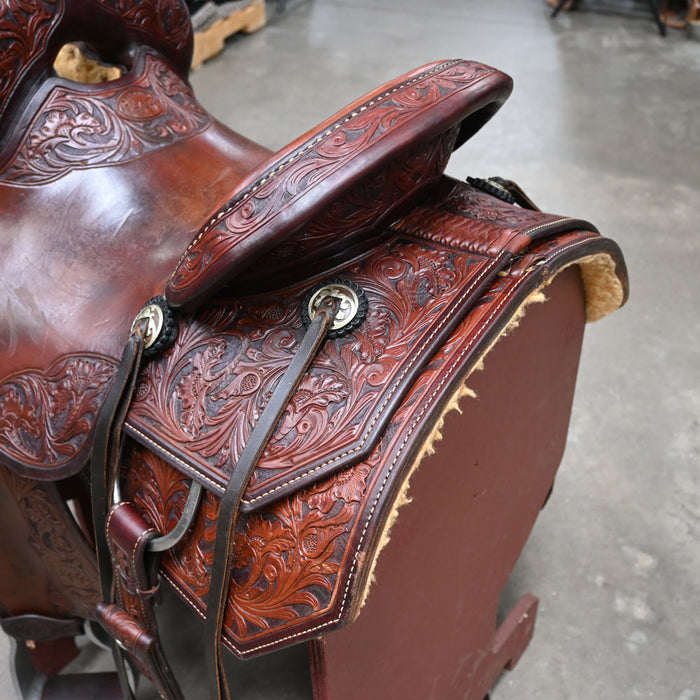 14.5" USED R. RUELAS WOODY TAYLOR RANCH CUTTING SADDLE Saddles - Used R.Ruelas