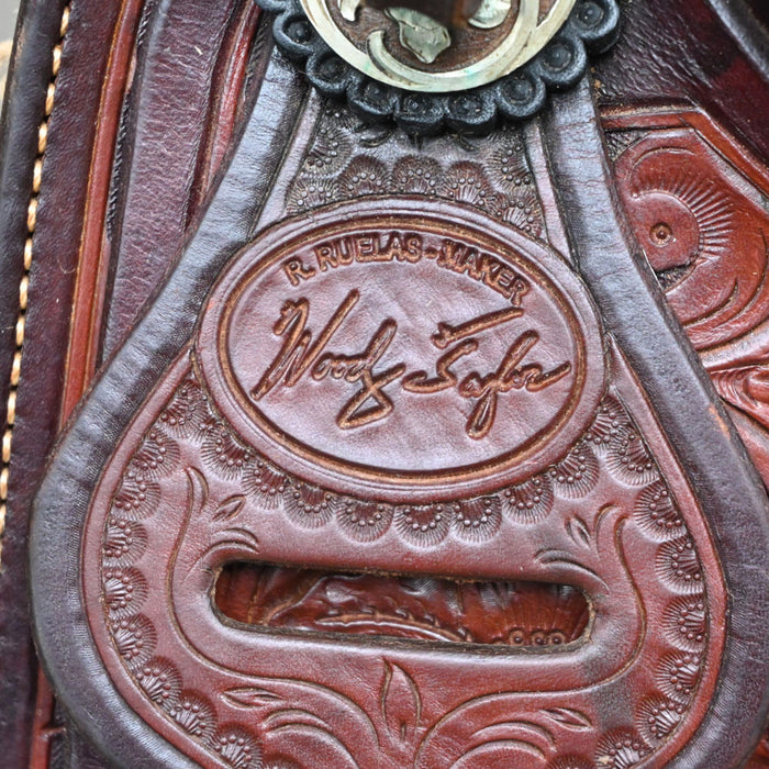 14.5" USED R. RUELAS WOODY TAYLOR RANCH CUTTING SADDLE Saddles - Used R.Ruelas