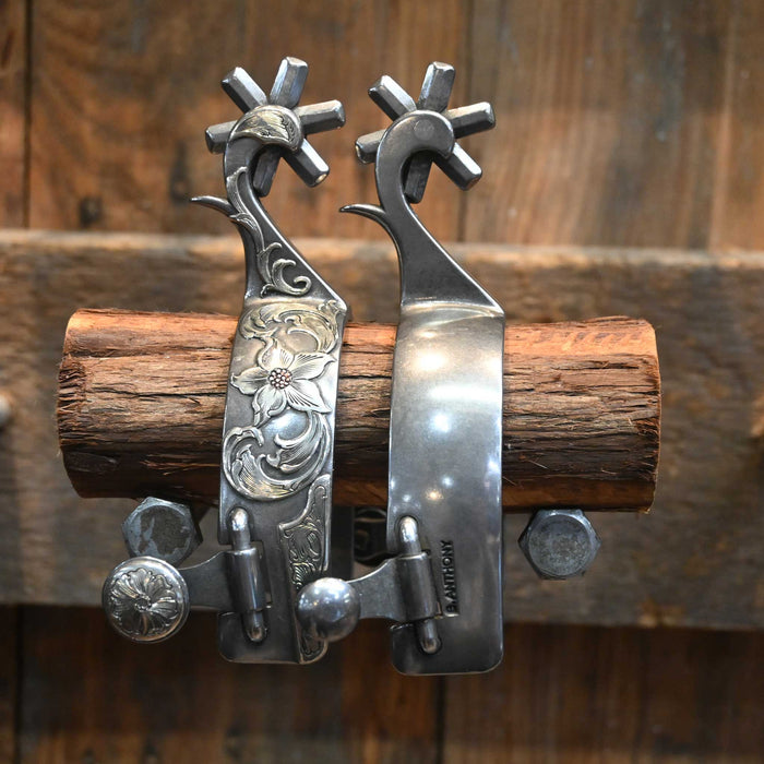 Brandon Anthony Silver Mounted 6pt. Spurs