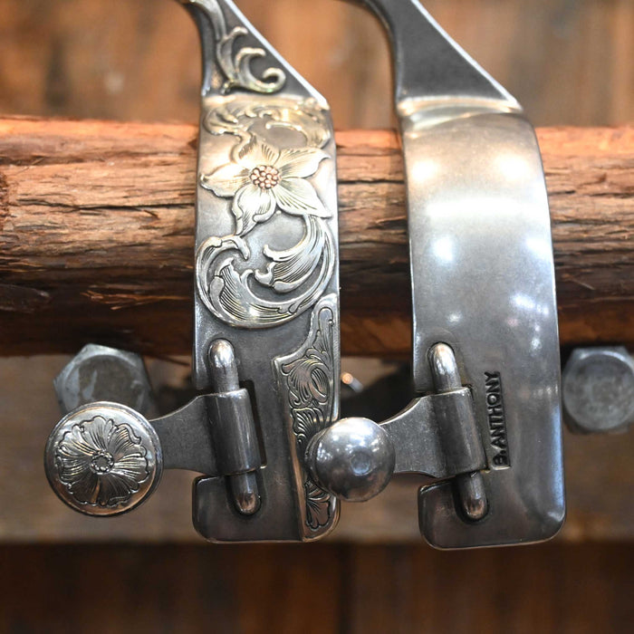Brandon Anthony Silver Mounted 6pt. Spurs
