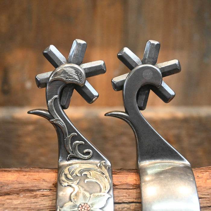 Brandon Anthony Silver Mounted 6pt. Spurs