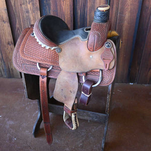 13" USED TESKEY'S ROPING SADDLE Saddles TESKEY'S SADDLERY LLC   