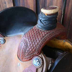 13" USED TESKEY'S ROPING SADDLE Saddles TESKEY'S SADDLERY LLC   