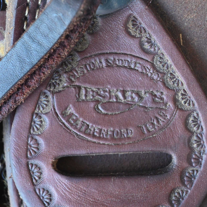 12" USED TESKEY'S JR ASSOCIATION SADDLE Saddles - Used Teskey's Saddlery