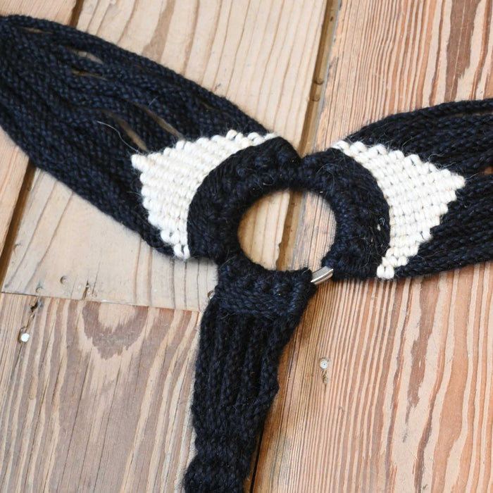 Handmade Iron Horse Head Brand Mohair Pulling Collar