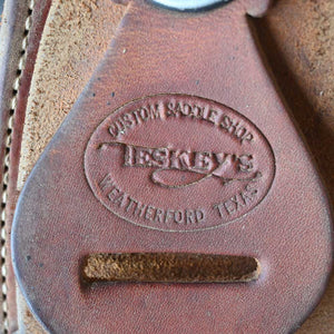 13" USED TESKEY'S ROPING SADDLE Saddles TESKEY'S SADDLERY LLC   