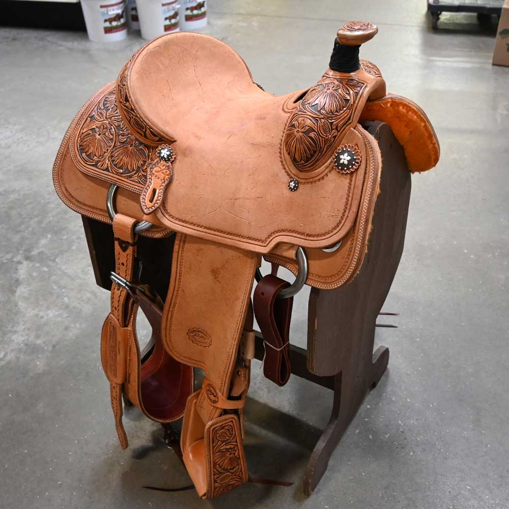 14.5" PATRICK SMITH ROPING SADDLE Saddles Teskey's Saddlery