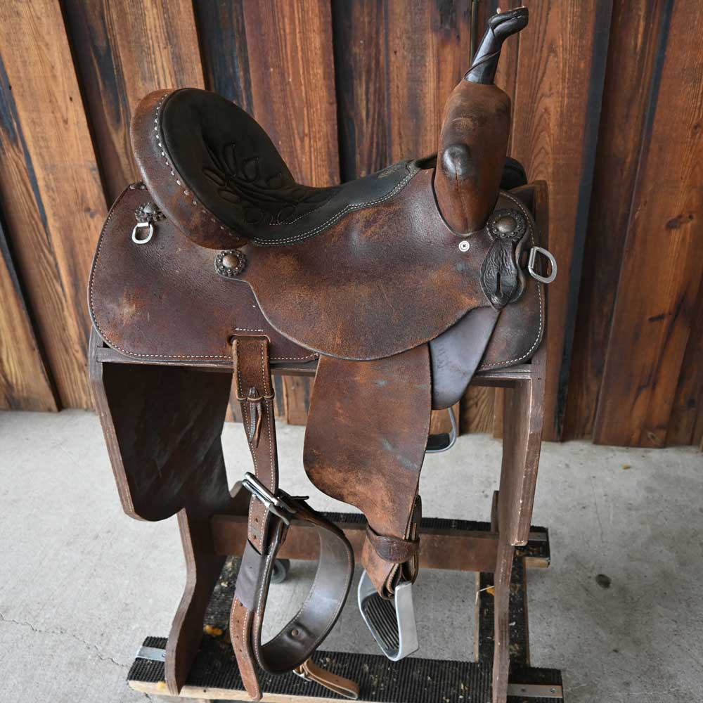 13.5" USED DOUBLE J PUSUIT BARREL SADDLE Saddles DOUBLE J SADDLERY   