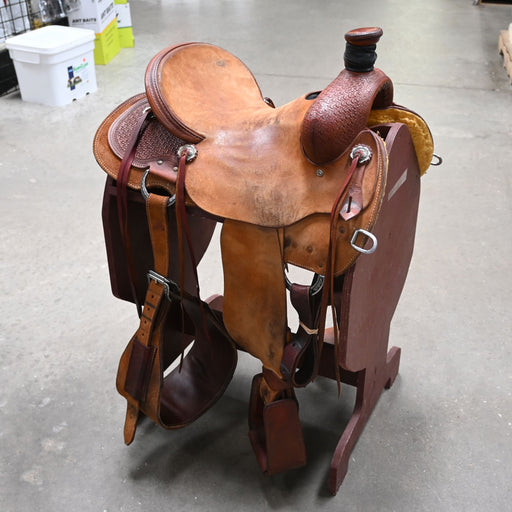 14.5" USED TOP HAND ROPING SADDLE Saddles - Used Top Hand Saddle Co.