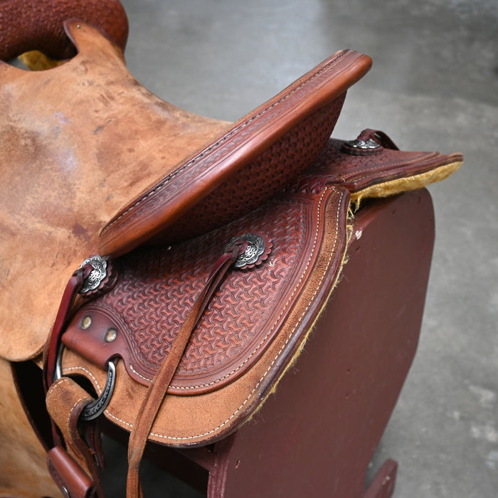 14.5" USED TOP HAND ROPING SADDLE Saddles - Used Top Hand Saddle Co.