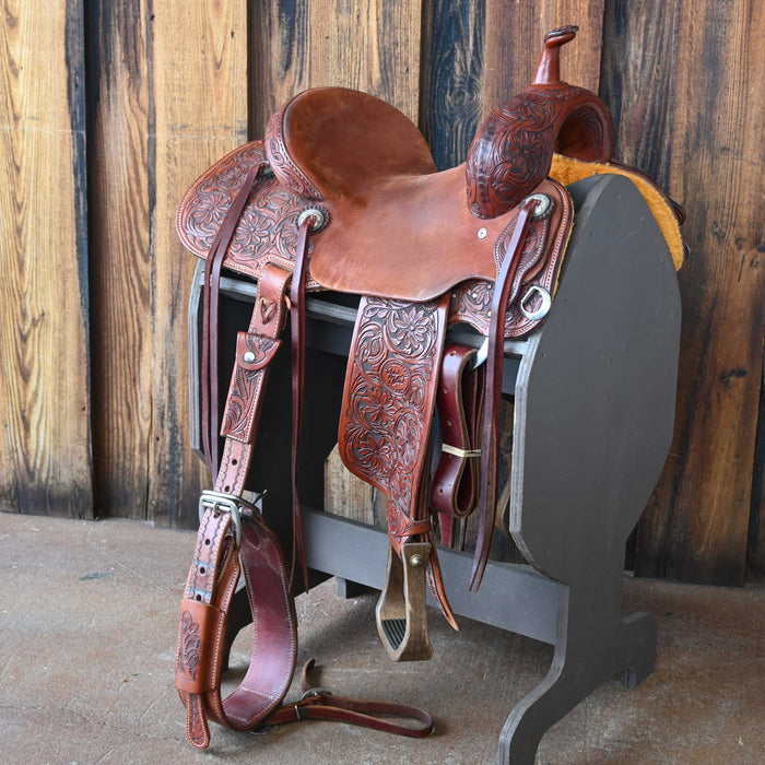 13.5" USED JEFF SMITH JACKIE GANTER BARREL SADDLE